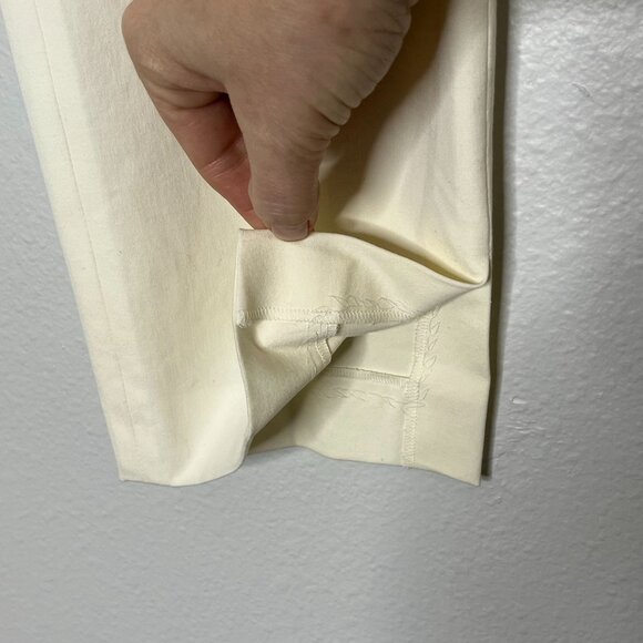 Gunnex Eggshell White Side Zip Skinny Ankle Pants COtton Blend Stretch Size 8 - Picture 4 of 9